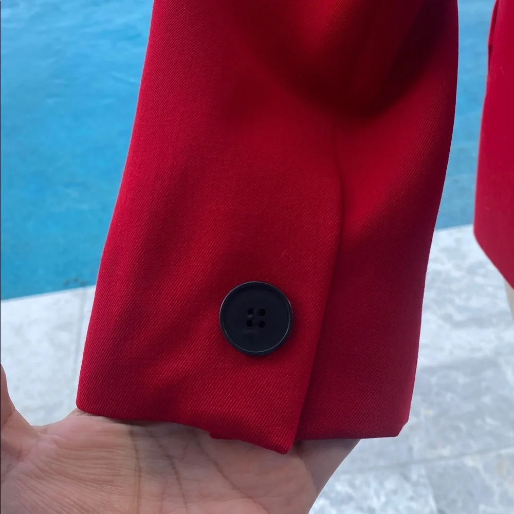 Dior Women's Vibrant Red Single-Button Blazer